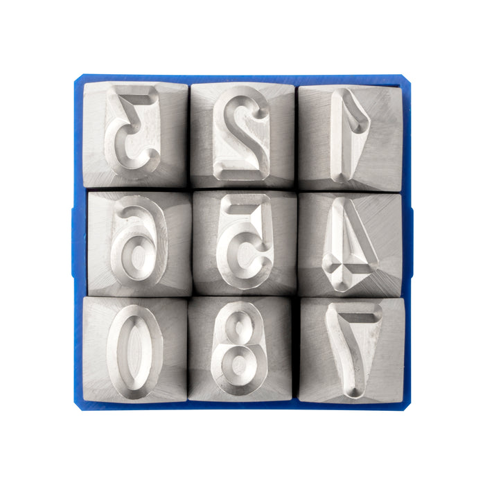 Steel Hand Stamp Sets Numbers 0-9 from above