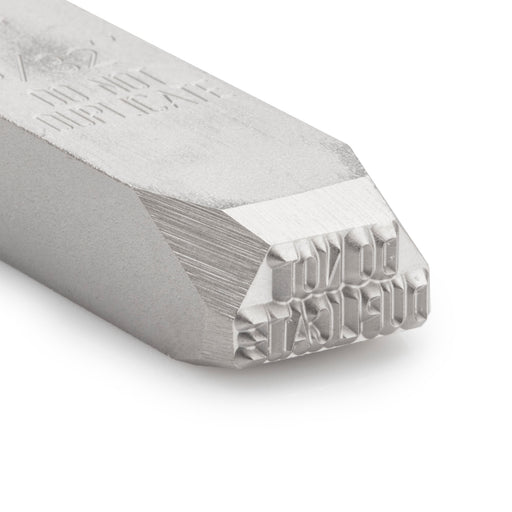High resolution picture of Pickardt Marking Tools' "Do Not Duplicate" industry hand stamp. Picture of the head of the hand stamp.