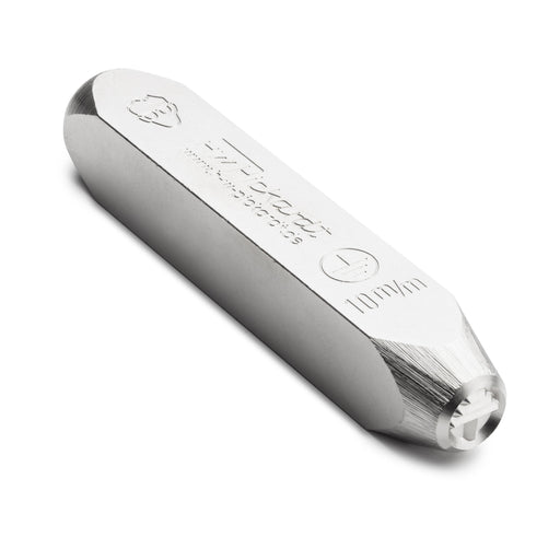 1X Pickardt 10 mm (3/8") Steel Hand Stamp with Earth Grounding Logo with Circle Hand Stamp Detail body shot of the steel stamp