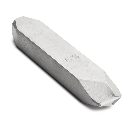 1x Pickardt 15 mm (19/32") Steel Hand Stamp with Arrow Logo Detail body shot of the steel stamp