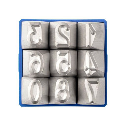 Steel Hand Stamp Sets Numbers 0-9 from above